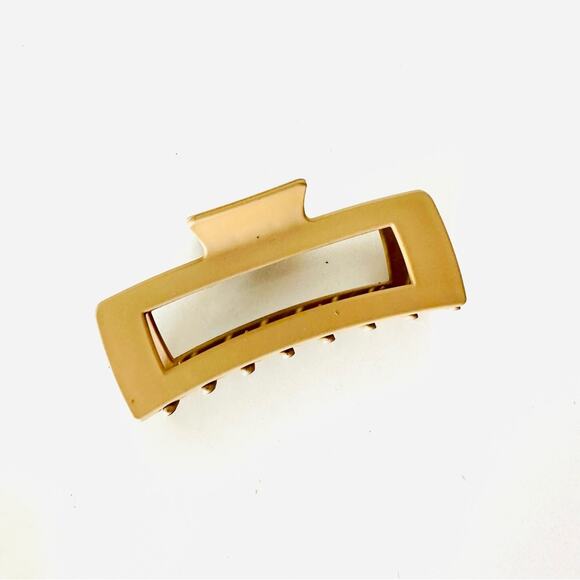 NEW ANTHROPOLOGIE Jumbo XL Rectangular Open Matte Acrylic Plastic Hair Claw Clip - Picture 3 of 9